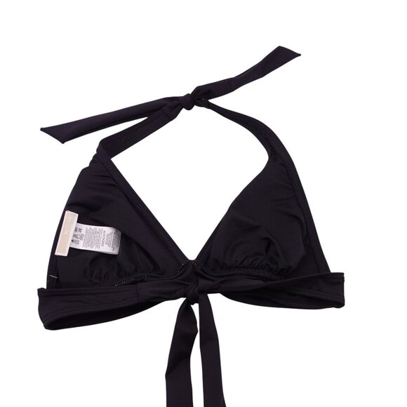 NWT MICHAEL Michael Kors Halter Bikini Top Sz XS Black Removable Cups Lined - Picture 9 of 11